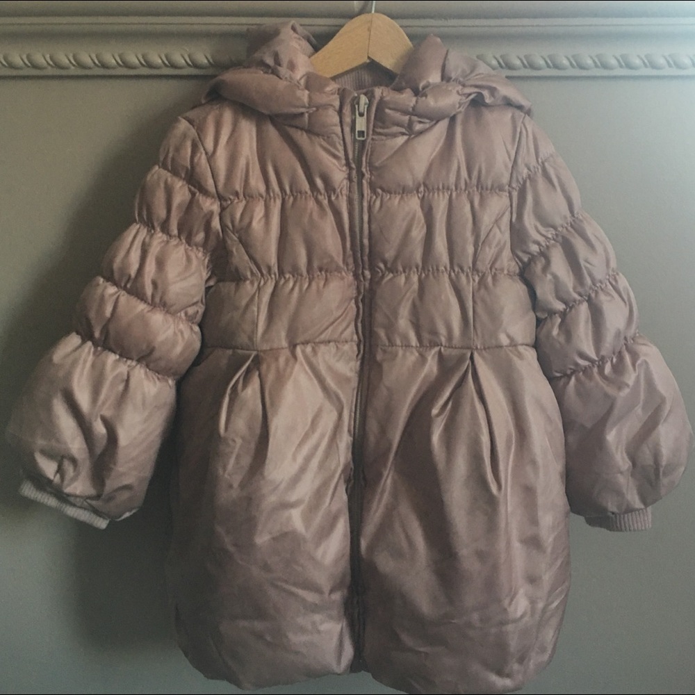 Gap Warmest Down Peplum Coat w/Fleece Hat